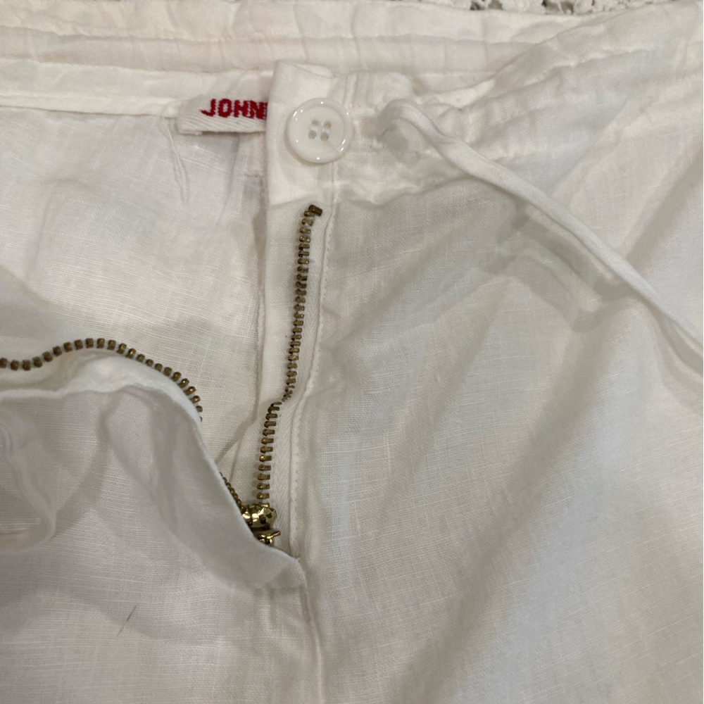Johnny Was Ivory Lace & Crochet Trimmed Women's Pants - Picture 7 of 15